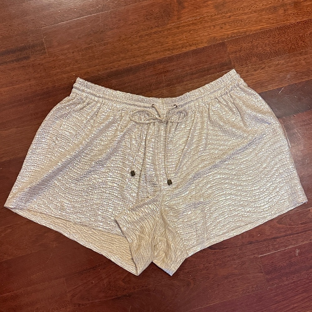 Heartloom Metallic Textured Shorts